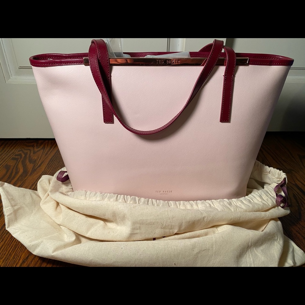 Ted Baker London Ariel Crosshatch Shopper w/ Pouch